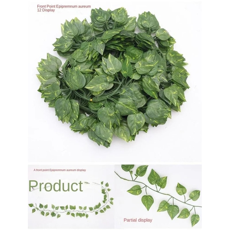 Artificial Ivy Leaf Garland Hanging Vine Green Wall Decor For Home 4