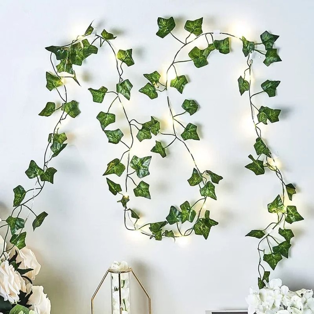 Artificial Ivy Leaf Garland Hanging Vine Green Wall Decor For Home 10
