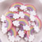 Glitter Rainbow Cloud Acrylic Flatback Charms DIY Craft Decor Set 0