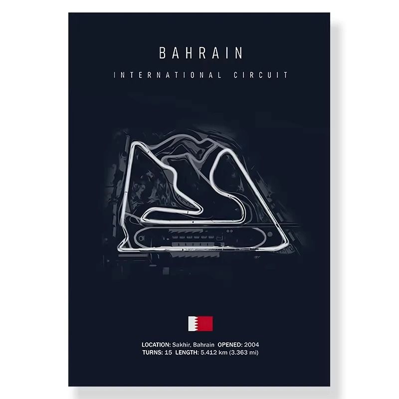 F1 Race Track Canvas Wall Art Minimalist Motorsport Poster Decor 9