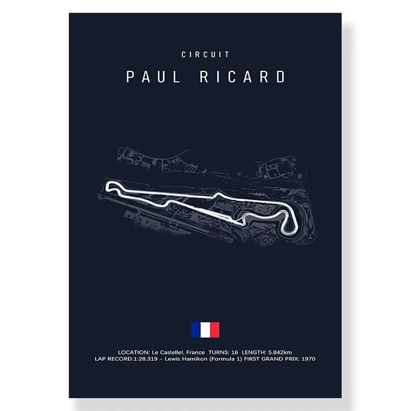 F1 Race Track Canvas Wall Art Minimalist Motorsport Poster Decor 2
