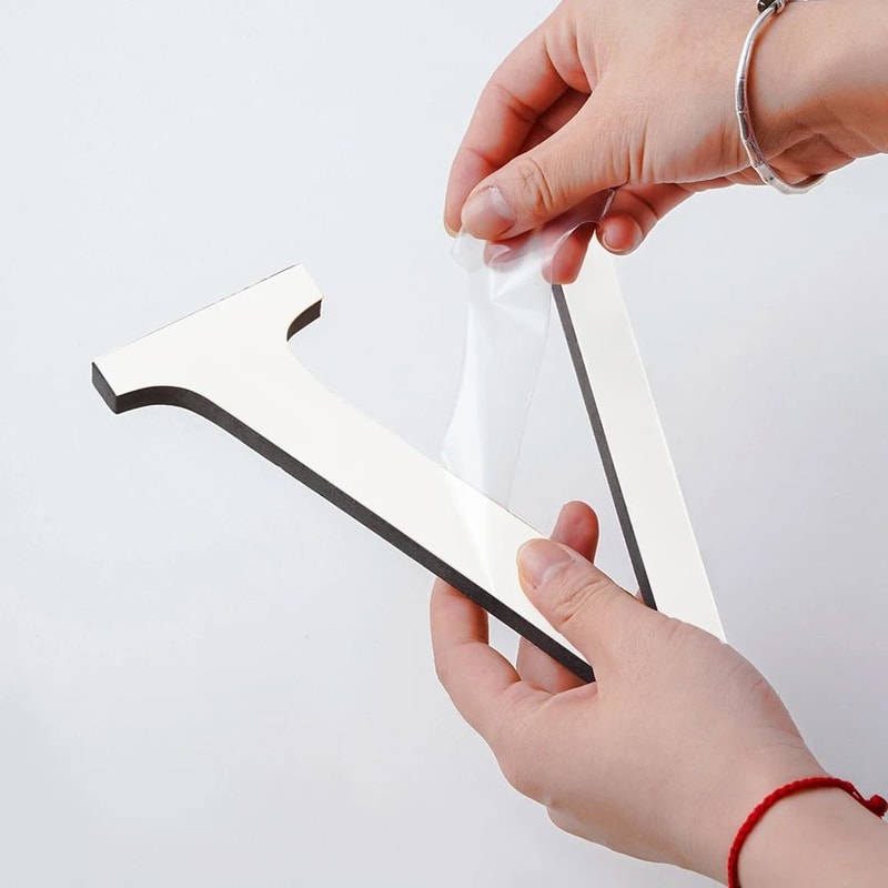 Gold Mirror Letter Wall Stickers Acrylic Alphabet DIY Decor 3