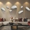Modern Luxury Water Drop Wall Decor Pendant Stainless Steel Stone Accent 6