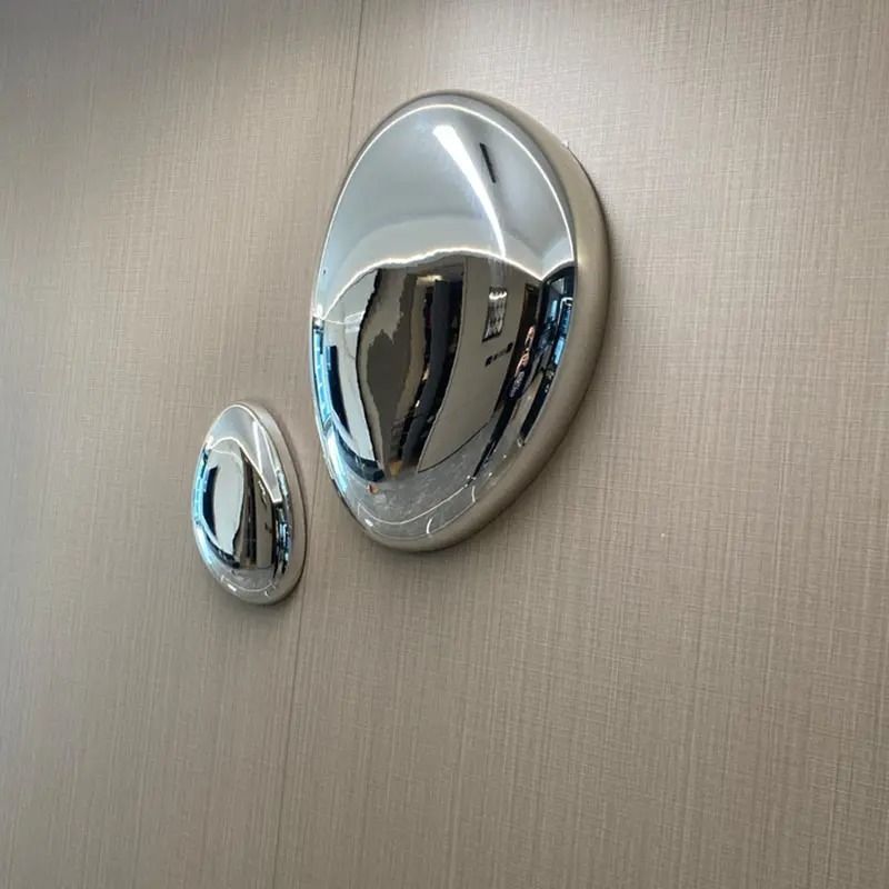 Modern Luxury Water Drop Wall Decor Pendant Stainless Steel Stone Accent 8