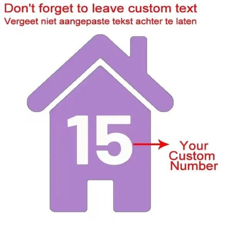 Custom Wheelie Bin Number Stickers Vinyl House Number Decal Set 1