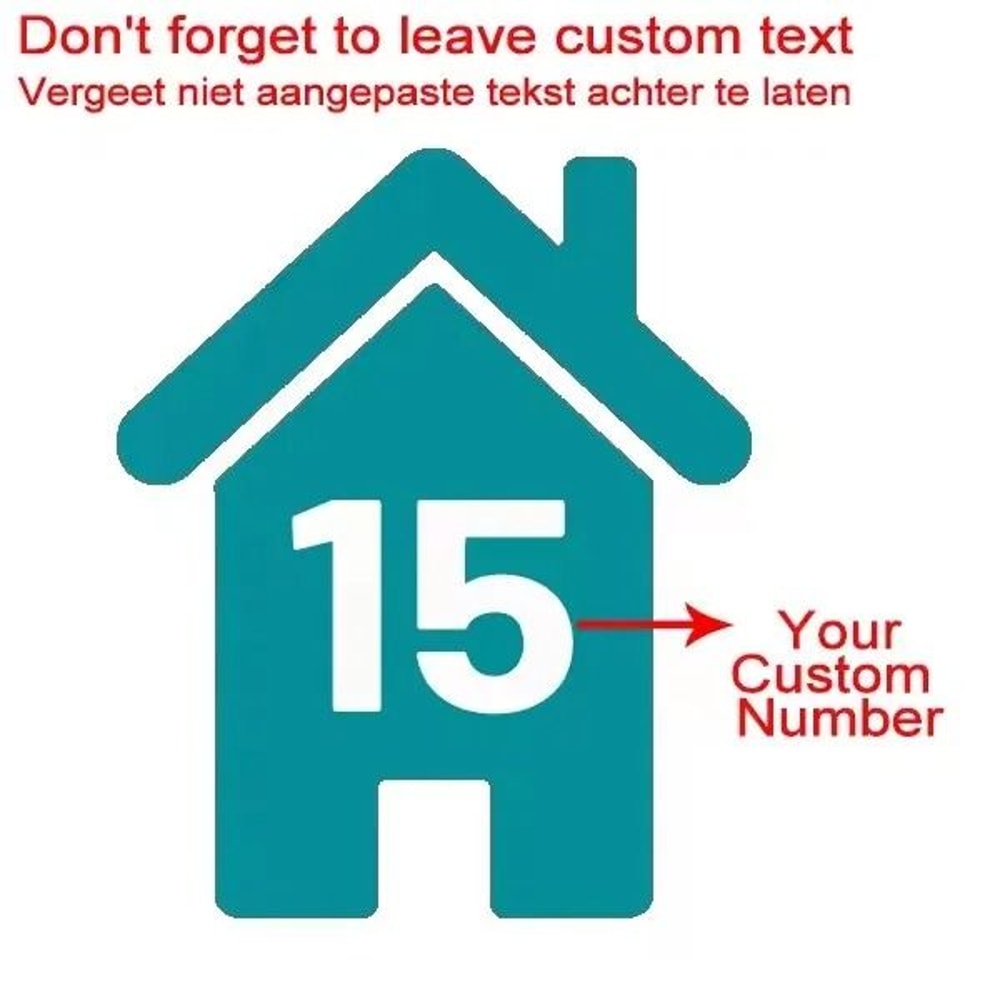 Custom Wheelie Bin Number Stickers Vinyl House Number Decal Set 11