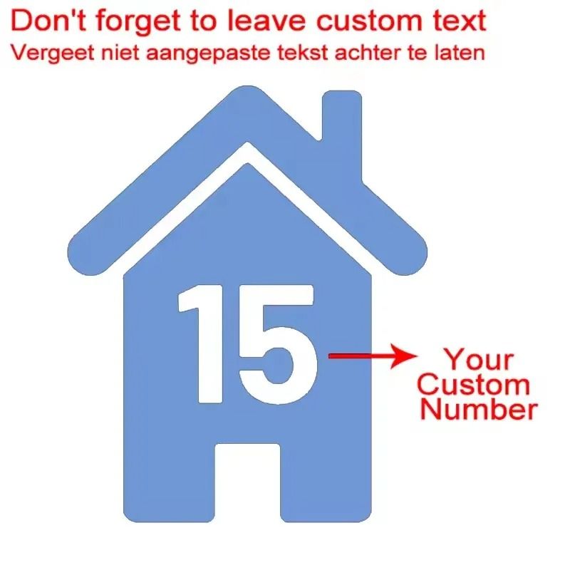 Custom Wheelie Bin Number Stickers Vinyl House Number Decal Set 4