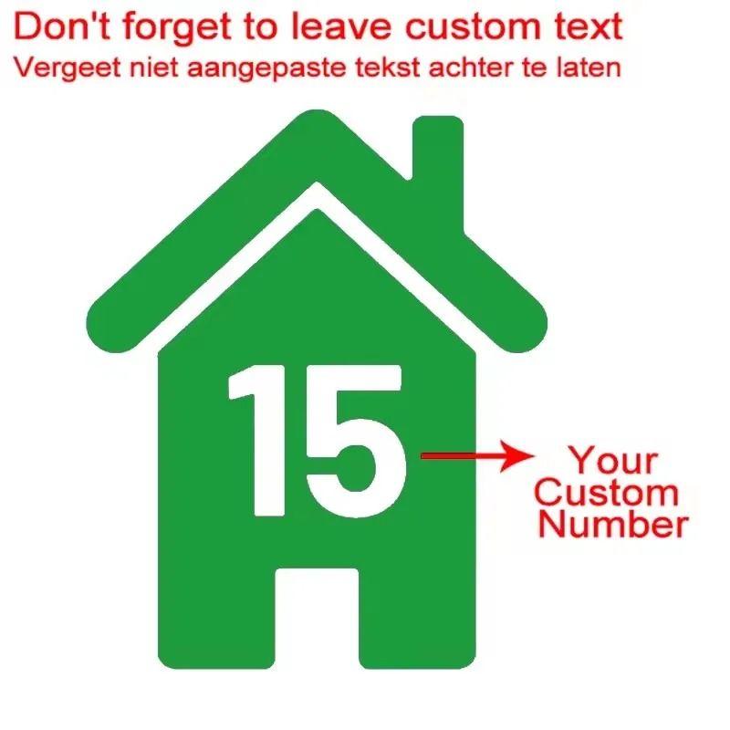 Custom Wheelie Bin Number Stickers Vinyl House Number Decal Set 6