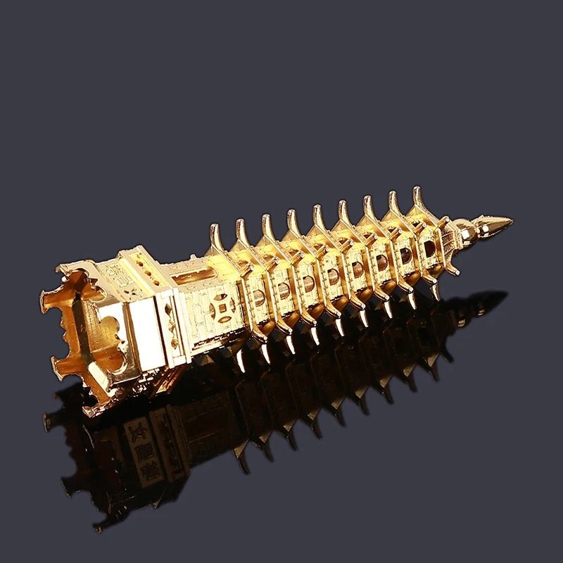 Feng Shui Wenchang Pagoda Tower Metal Statue Home Decor 10