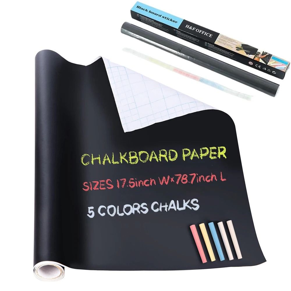 Erasable Chalkboard Wall Sticker Removable Blackboard Decal Roll 6