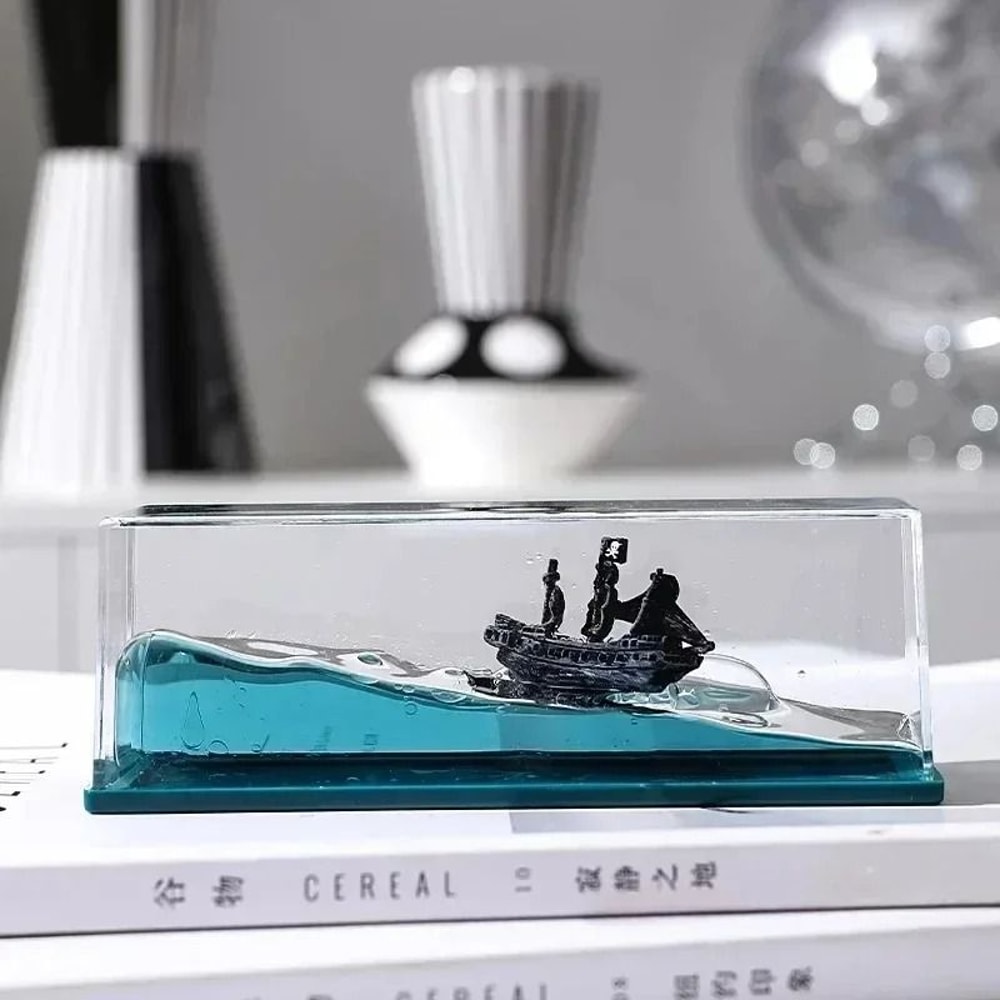 Floating Ship Liquid Bottle Decorative Unsinkable Boat Display 7