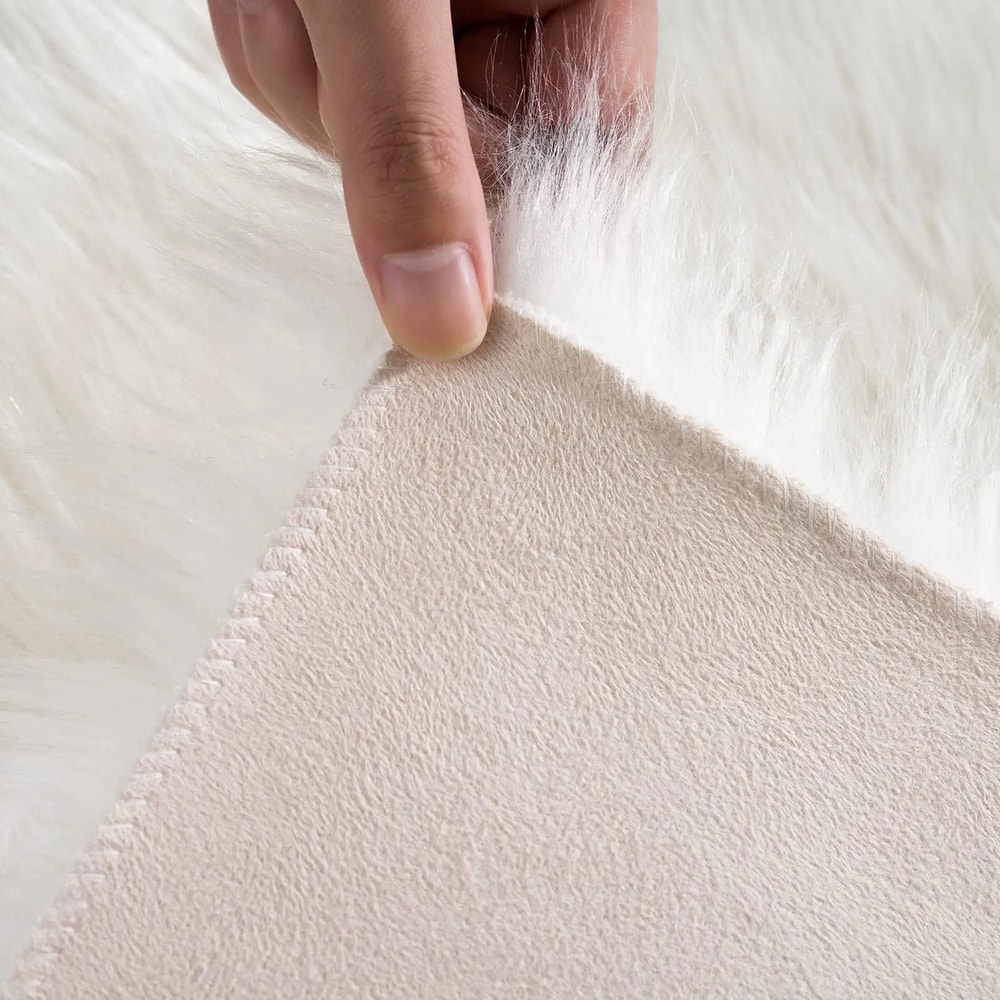 Ultra Soft Faux Sheepskin Fluffy Area Rug For Bedroom And Living Room 9