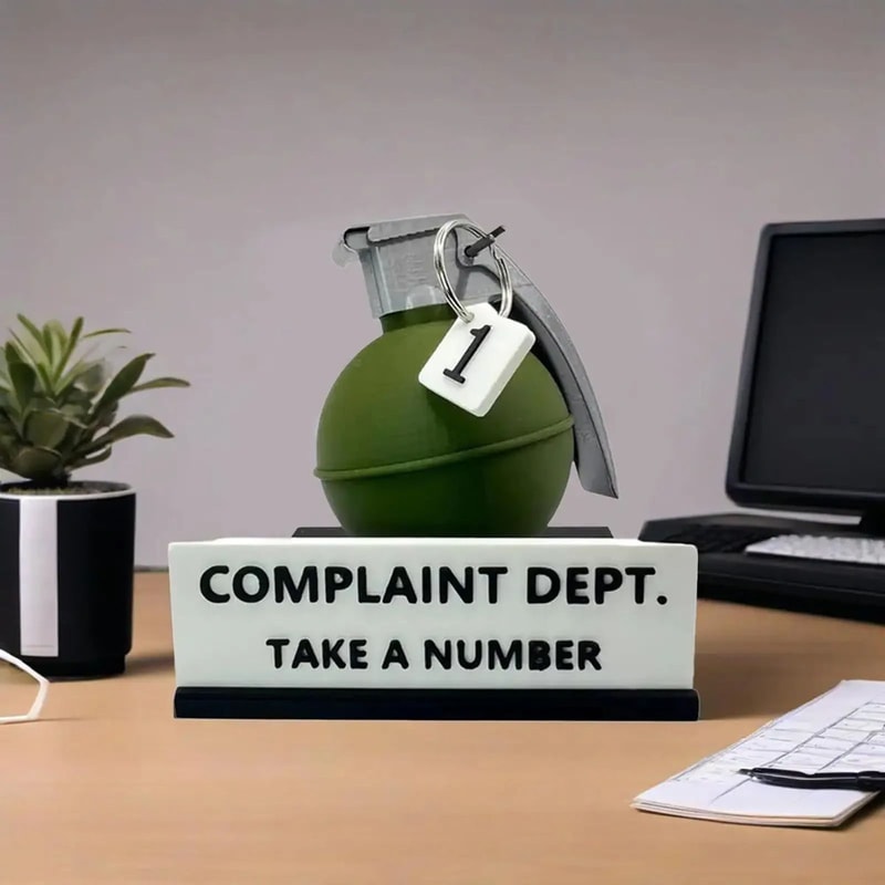 Funny Complaint Department Desk Sign Prank Office Decor 3