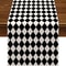 Black White Buffalo Plaid Linen Table Runner Farmhouse Decor 5