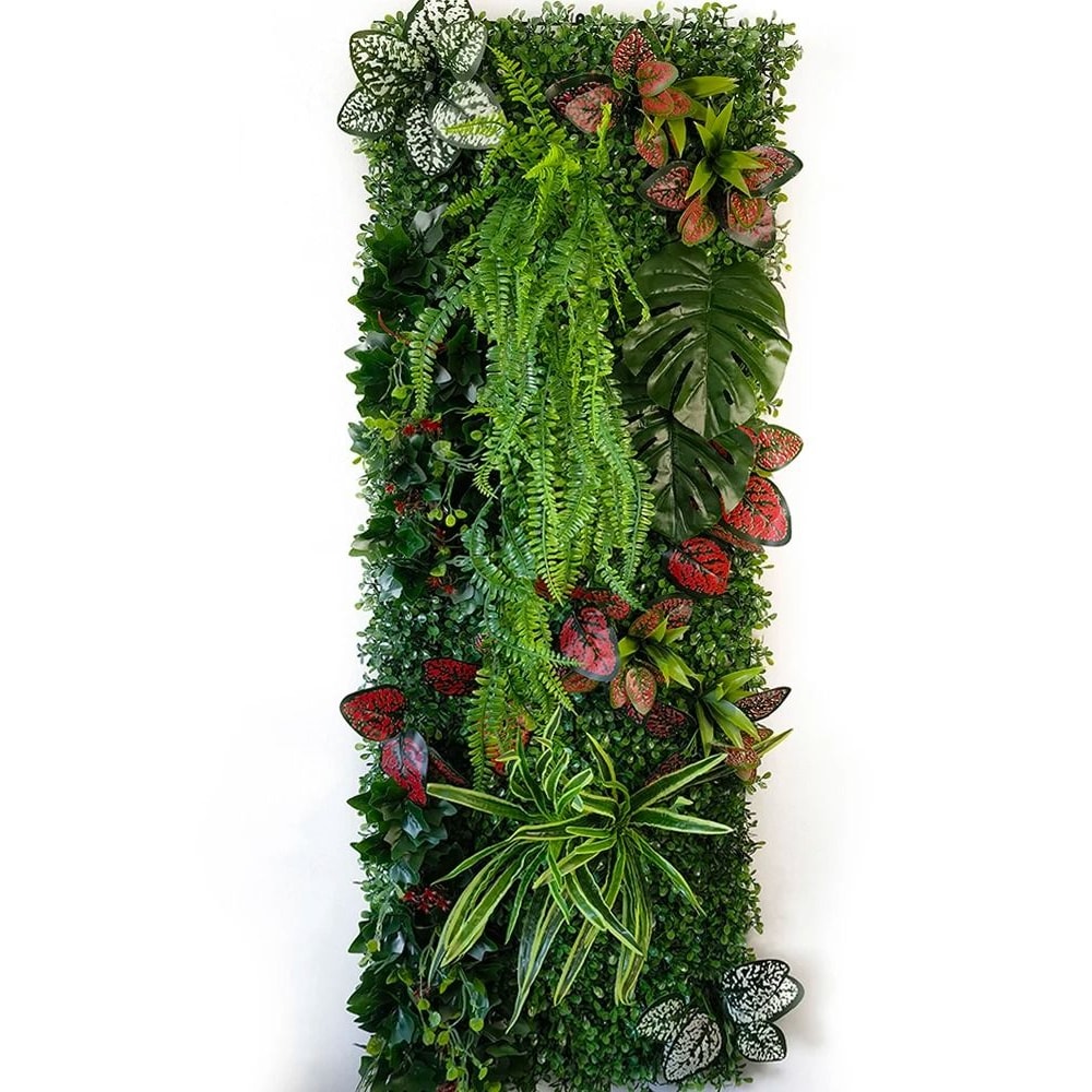 Artificial Plant Wall Panel Green Hedge Decor For Indoor Outdoor Spaces 3