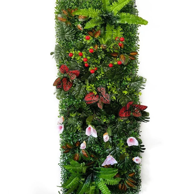 Artificial Plant Wall Panel Green Hedge Decor For Indoor Outdoor Spaces 8