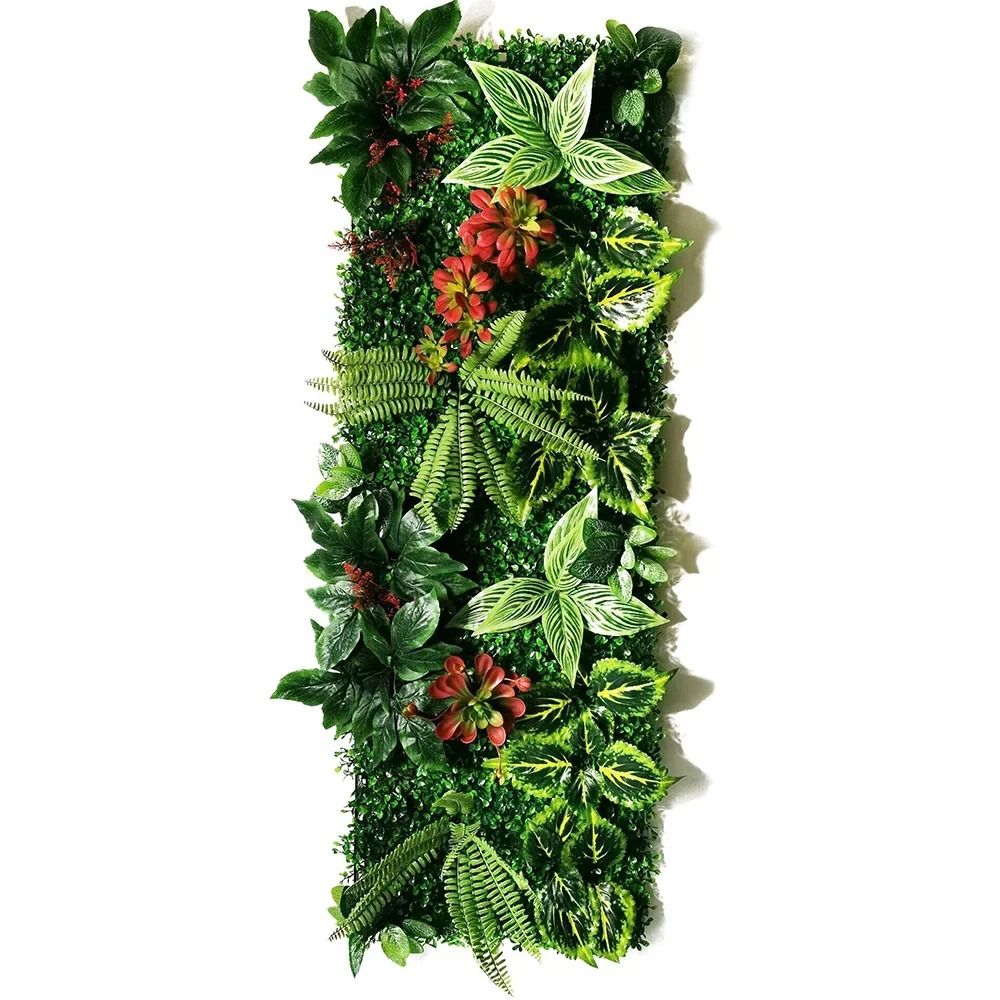 Artificial Plant Wall Panel Green Hedge Decor For Indoor Outdoor Spaces 9