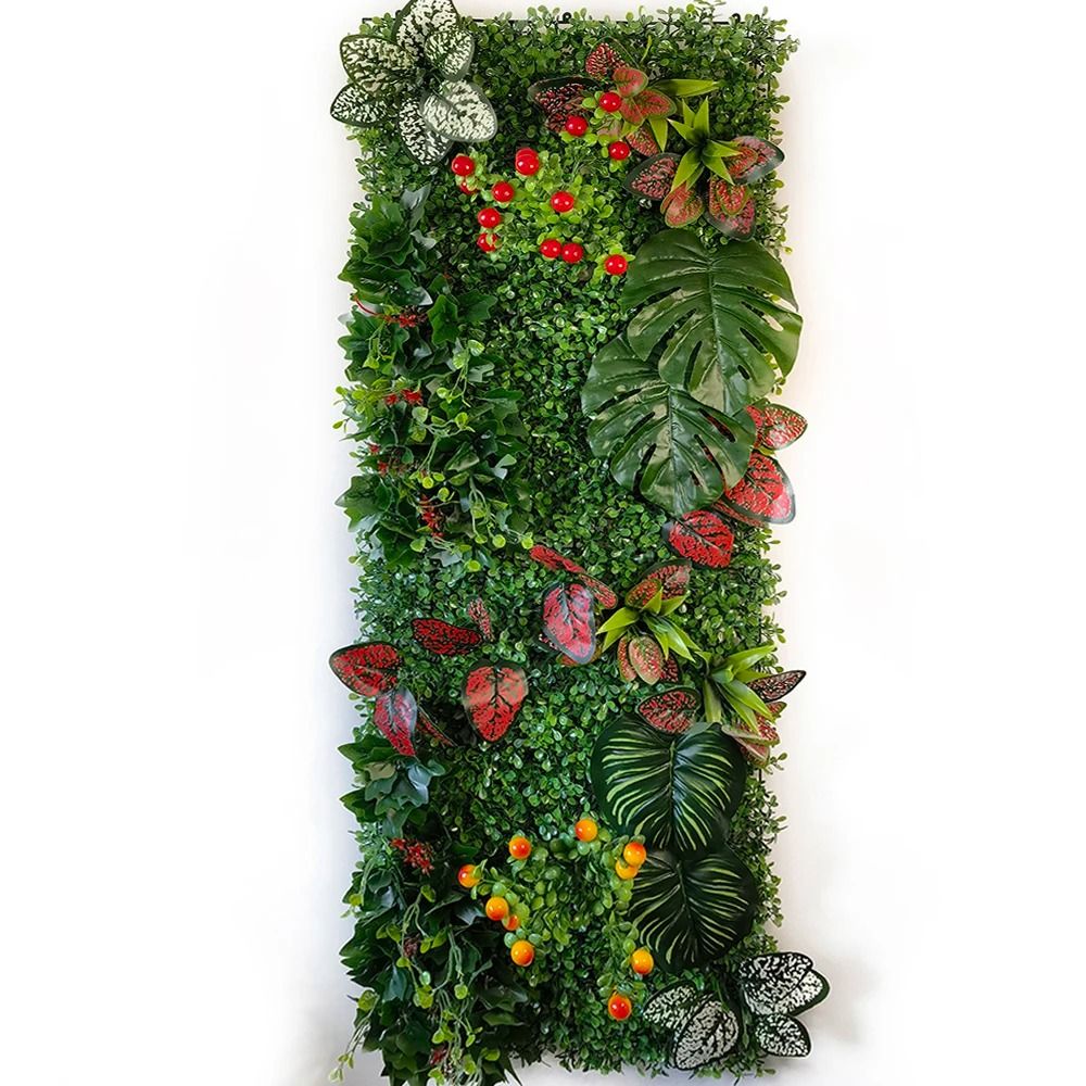 Artificial Plant Wall Panel Green Hedge Decor For Indoor Outdoor Spaces 18