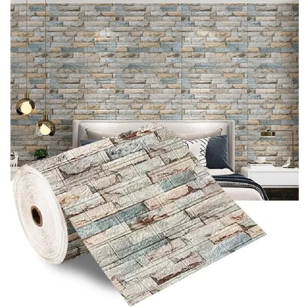 3D Foam Brick Wall Panels Self Adhesive Waterproof Wall Decor 1