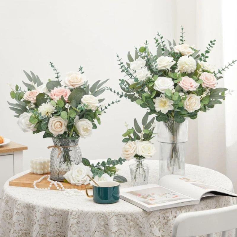 Artificial Eucalyptus Stems Greenery Bouquet Decor For Weddings And Home 7