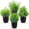 Mini Artificial Potted Plants Set Fake Bonsai Decor For Home Office 7
