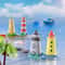 Mini Ocean Lighthouse Figurine Resin Landscape Decor Ornament 13