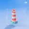 Mini Ocean Lighthouse Figurine Resin Landscape Decor Ornament 8