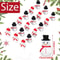 Mini Snowman Figurines Set Christmas Resin Garden Decor Accessories 5