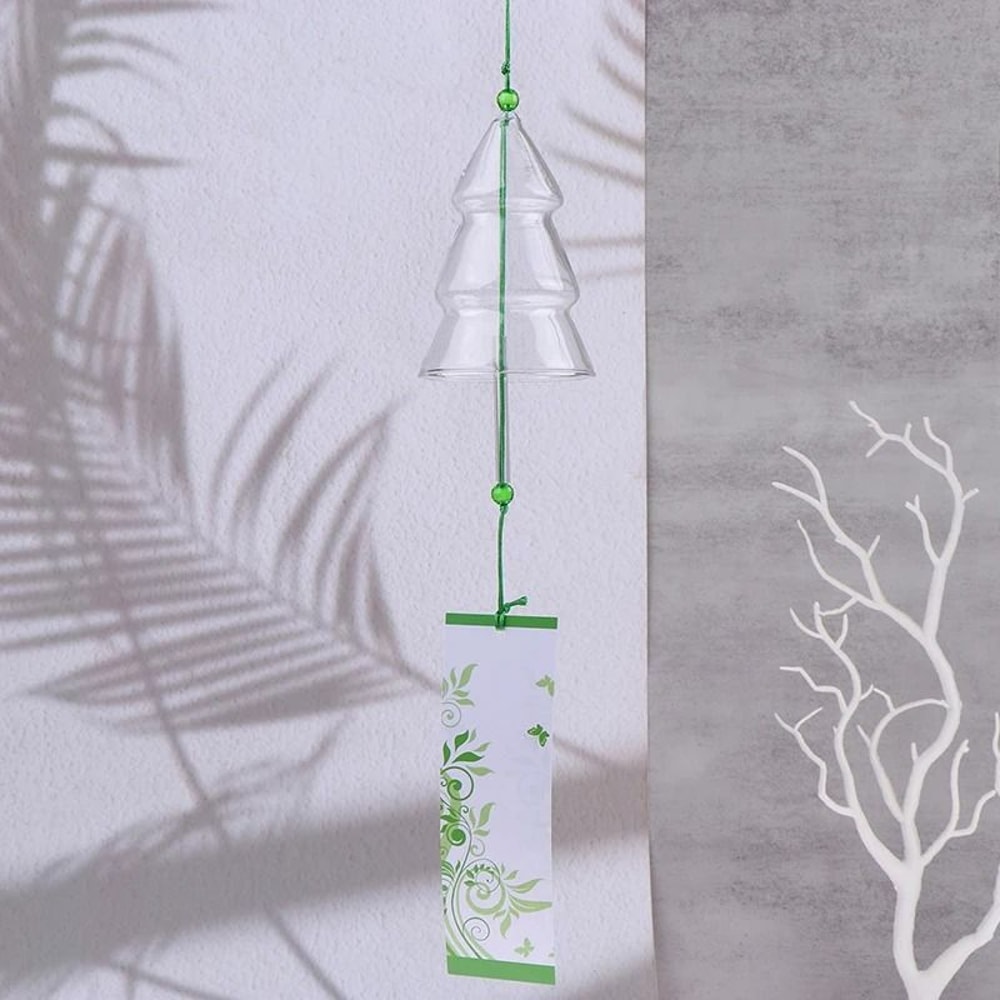 Transparent Glass Wind Chimes Japanese Wind Bell Hanging Decor 2