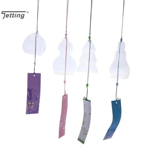 Transparent Glass Wind Chimes Japanese Wind Bell Hanging Decor