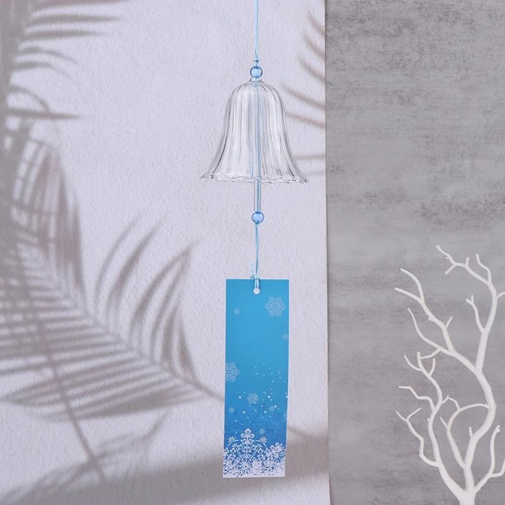 Transparent Glass Wind Chimes Japanese Wind Bell Hanging Decor 7