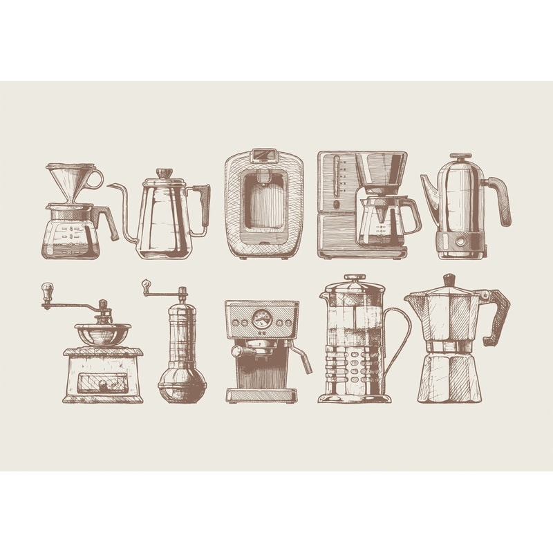 Minimalist Coffee Line Art Canvas Print Modern Cafe Wall Decor 2