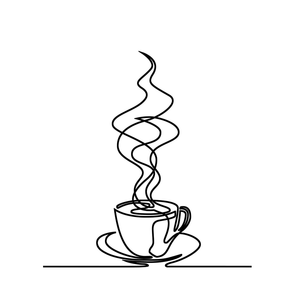 Minimalist Coffee Line Art Canvas Print Modern Cafe Wall Decor 10