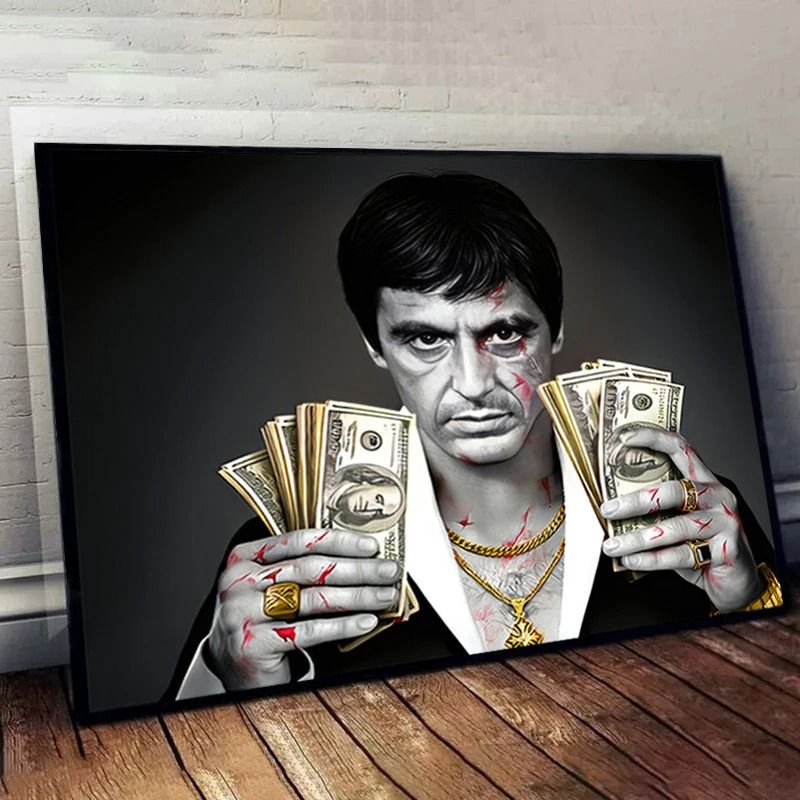 Scarface Tony Montana Canvas Print Gangster Movie Wall Art 6