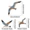Wooden Seagull Wall Decor Coastal Nautical Home Decoration Set 4