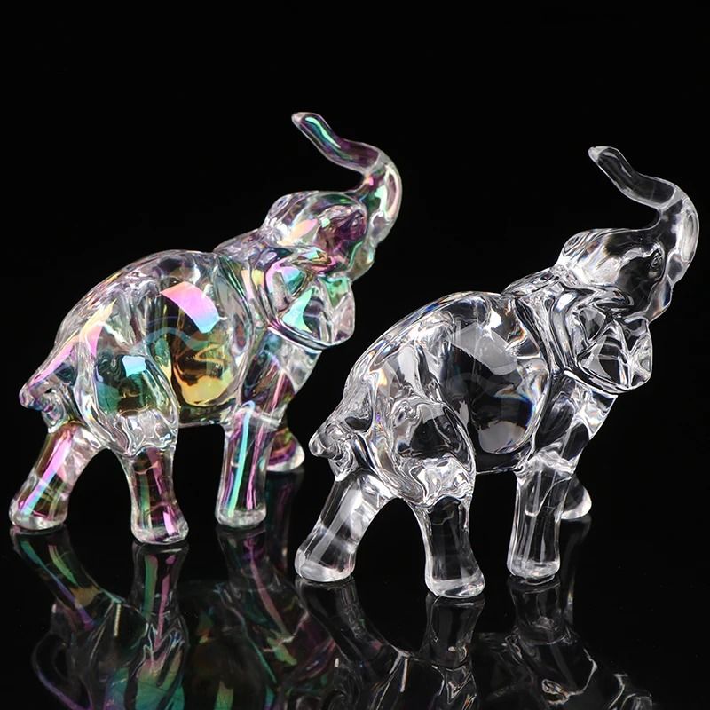 Crystal Elephant Figurine Mini Cute Animal Desk Decor Ornament 6