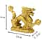 Golden Dragon Statue Chinese Zodiac Feng Shui Desk Decor 2
