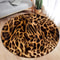 Leopard Print Round Carpet Rug Soft Flannel Bedroom Floor Decor 1