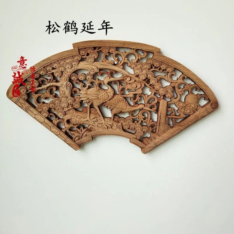 Chinese Wood Carving Dragon Phoenix Wall Decor Hand Carved Wooden Panel 8