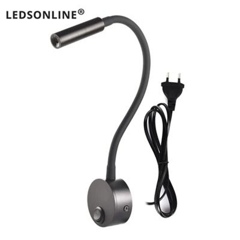 Flexible Gooseneck Clamp Wall Light Bedside LED Reading Lamp 6