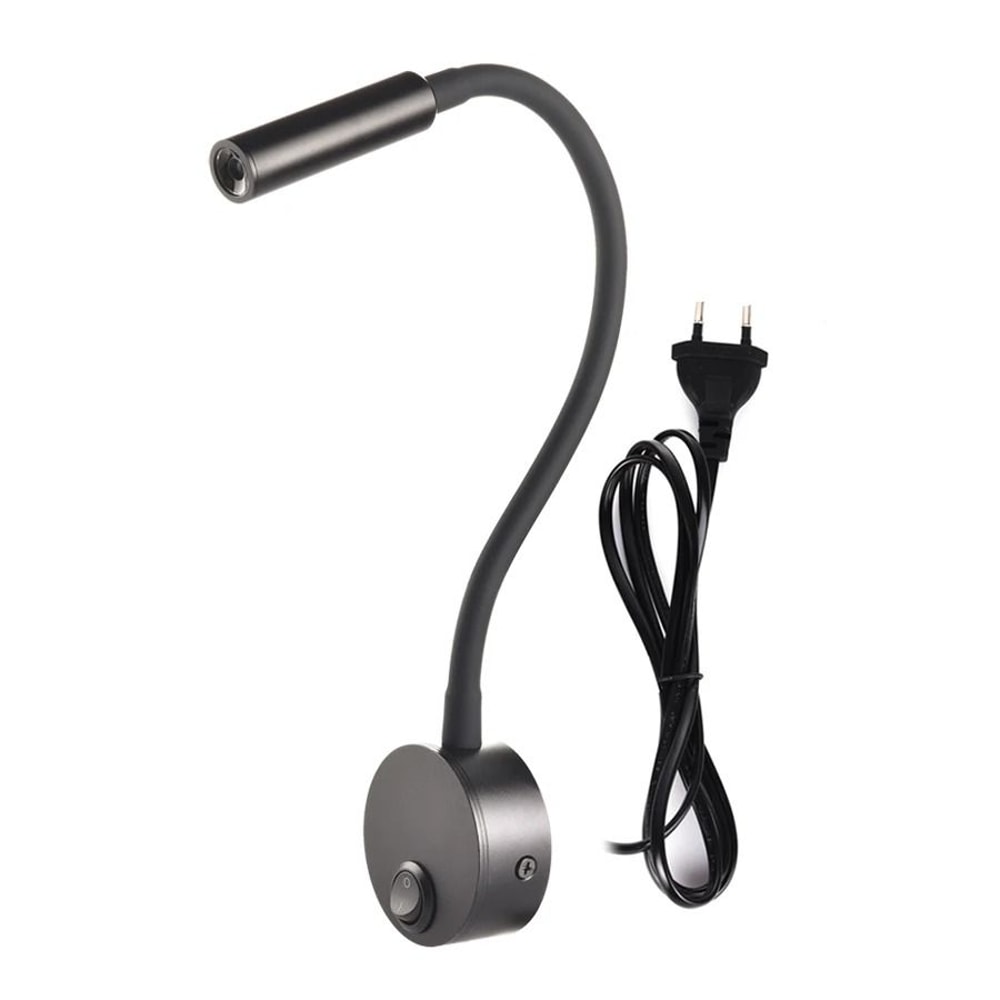 Flexible Gooseneck Clamp Wall Light Bedside LED Reading Lamp 4