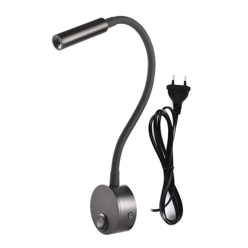 Flexible Gooseneck Clamp Wall Light Bedside LED Reading Lamp 4