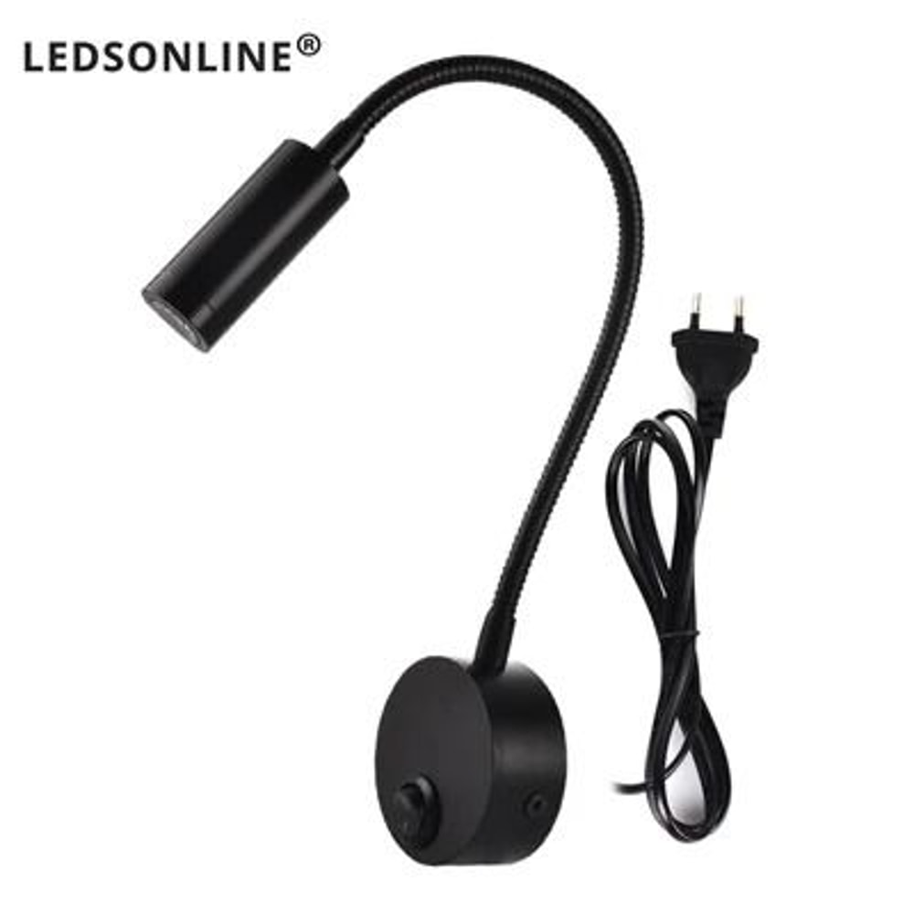Flexible Gooseneck Clamp Wall Light Bedside LED Reading Lamp 7