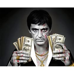 scarface tony montana canvas print gangster movie wall art decor