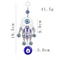 Evil Eye Wall Hanging Wind Chime Fatima Hand Ornament Geometric Meditation Decor 3