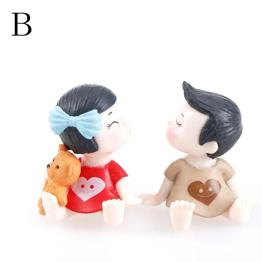 Fairy Garden Miniatures Mini Animal Figurines Couple Set For Terrarium Decor 20