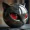 Black Cat Sculpture Resin Cat Head Decor Modern Luxury Home Accent 3