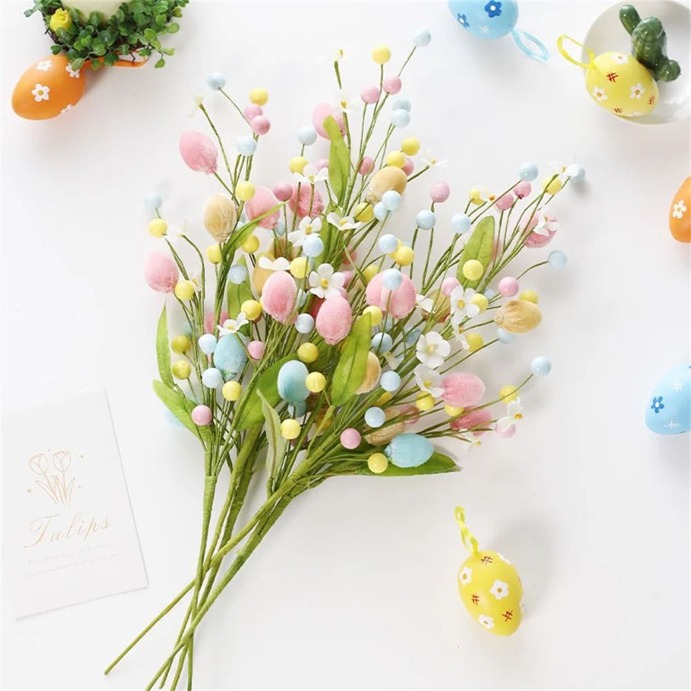 Easter Egg Tree Decor Artificial Branches Spring Holiday Vase Decoration 13