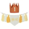 First Birthday Banner High Chair Banner Boho Baby Birthday Decoration 1