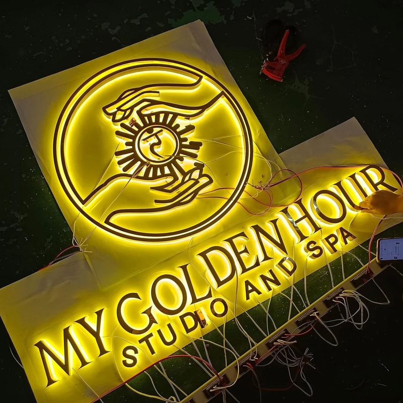 3D Illuminated Letters Backlit Logo Sign LED Business Storefront Signage 2